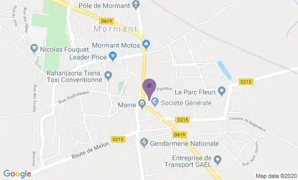 Localisation Société Générale Agence de Mormant