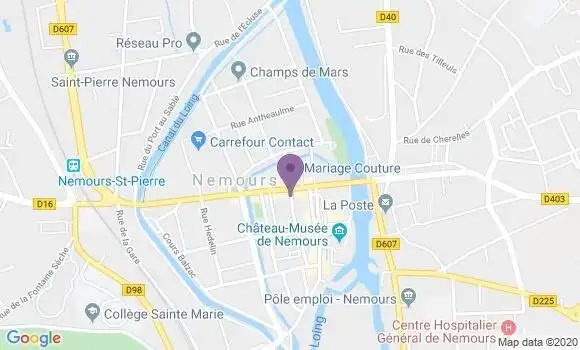 Localisation Société Générale Agence de Nemours