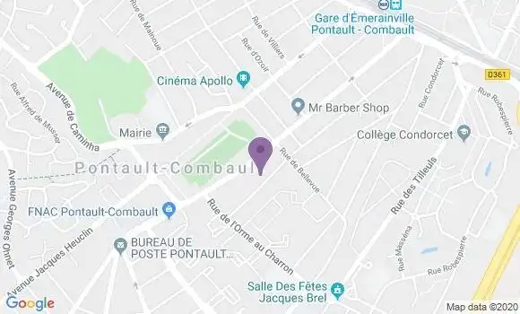 Localisation Société Générale Agence de Pontault Combault