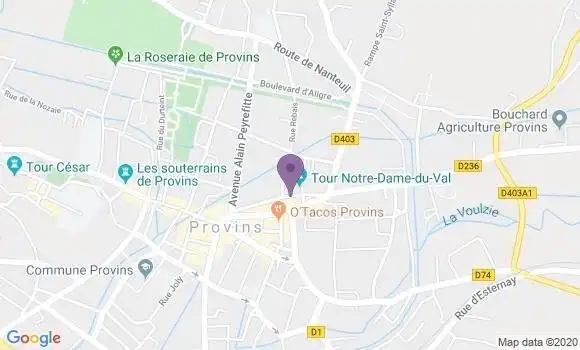 Localisation Société Générale Agence de Provins