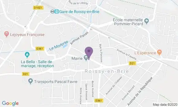 Localisation Société Générale Agence de Roissy en Brie