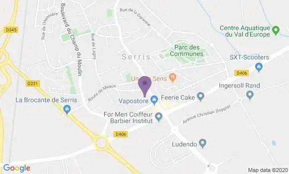 Localisation Société Générale Agence de Serris Village