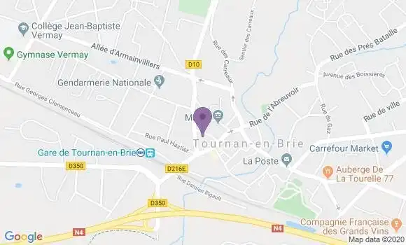 Localisation Société Générale Agence de Tournan en Brie