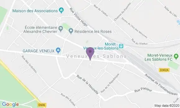 Localisation Société Générale Agence de Veneux les Sablons