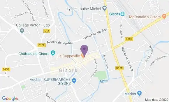 Localisation Société Générale Agence de Gisors