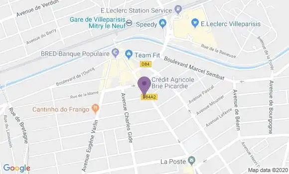 Localisation Société Générale Agence de Villeparisis