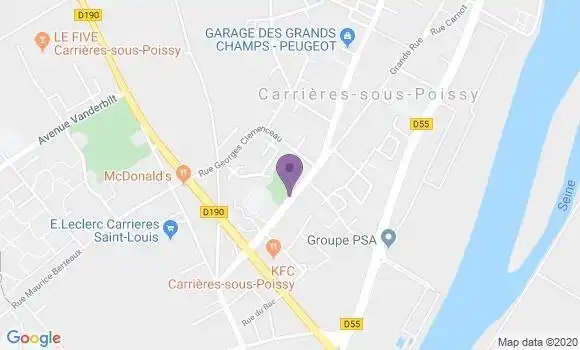 Localisation Société Générale Agence de Carrières sous Poissy