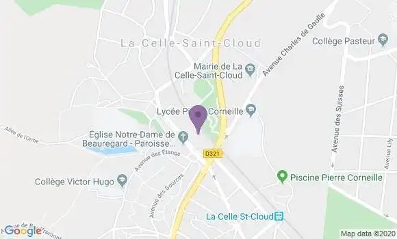Localisation Société Générale Agence de La Celle Saint Cloud