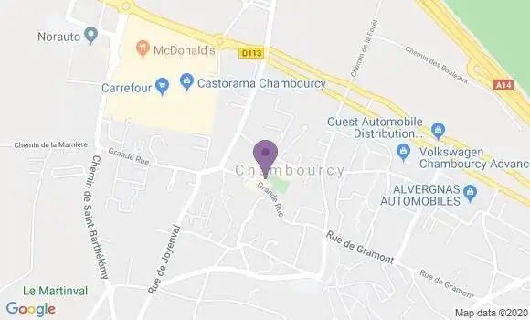 Localisation Société Générale Agence de Chambourcy