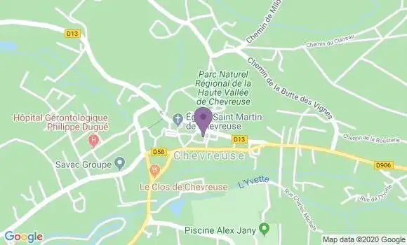 Localisation Société Générale Agence de Chevreuse