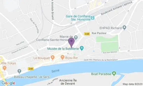 Localisation Société Générale Agence de Conflans Sainte Honorine