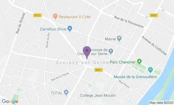 Localisation Société Générale Agence de Croissy sur Seine