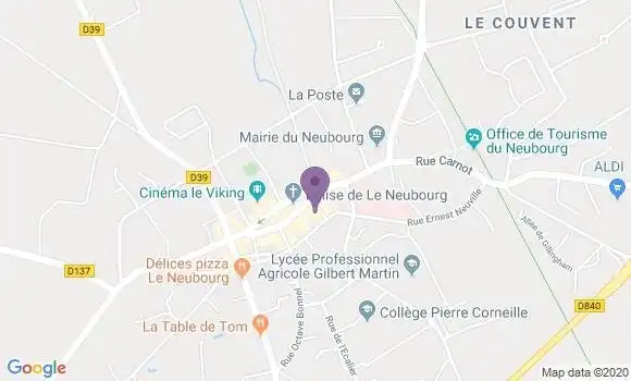 Localisation Société Générale Agence de Le Neubourg