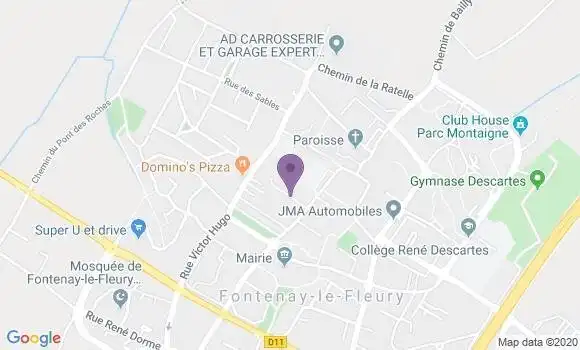 Localisation Société Générale Agence de Fontenay le Fleury