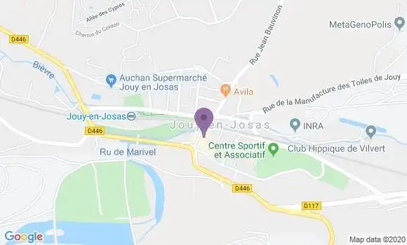 Localisation Société Générale Agence de Jouy en Josas