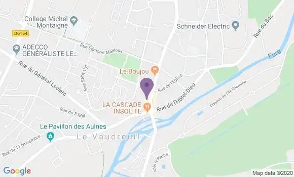 Localisation Société Générale Agence de Le Vaudreuil
