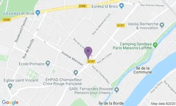 Localisation Société Générale Agence de Le Mesnil le Roi