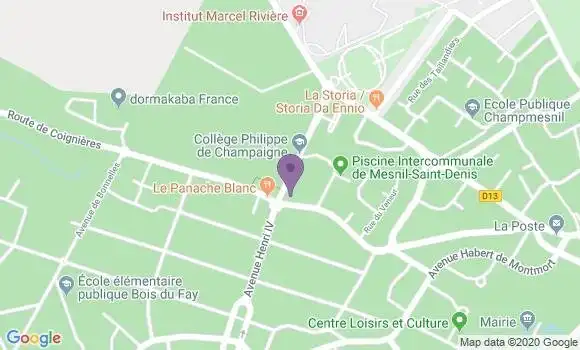 Localisation Société Générale Agence de Le Mesnil Saint Denis