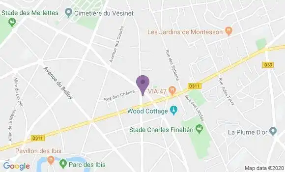 Localisation Société Générale Agence de Le Vesinet Charmettes