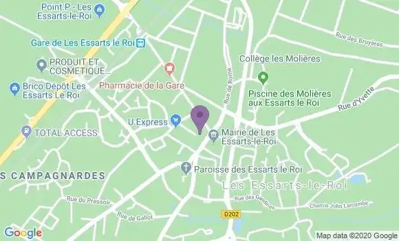Localisation Société Générale Agence de Les Essarts le Roi