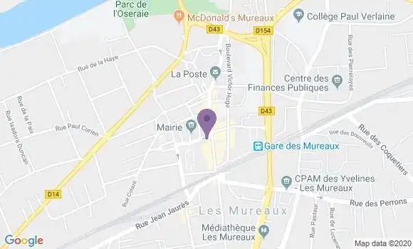 Localisation Société Générale Agence de Les Mureaux