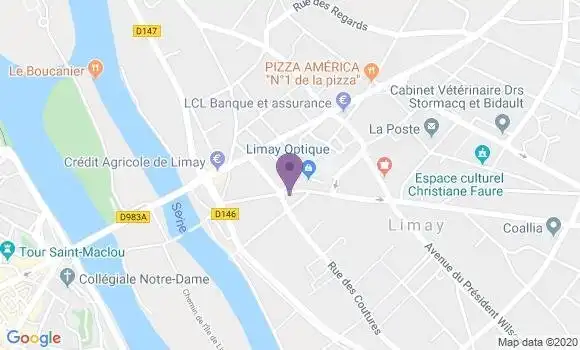 Localisation Société Générale Agence de Limay