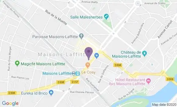Localisation Société Générale Agence de Maisons Laffitte