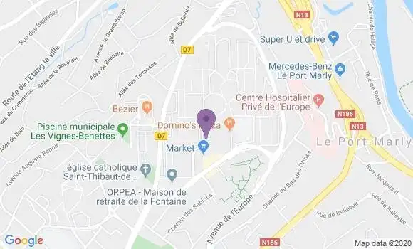 Localisation Société Générale Agence de Marly le Roi Grandes Terres