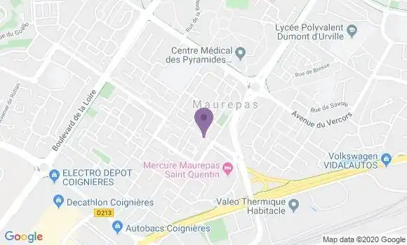 Localisation Société Générale Agence de Maurepas