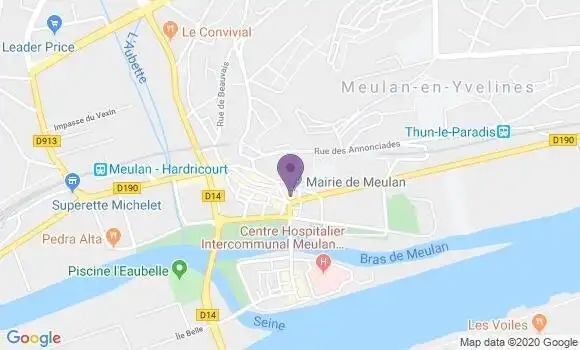 Localisation Société Générale Agence de Meulan