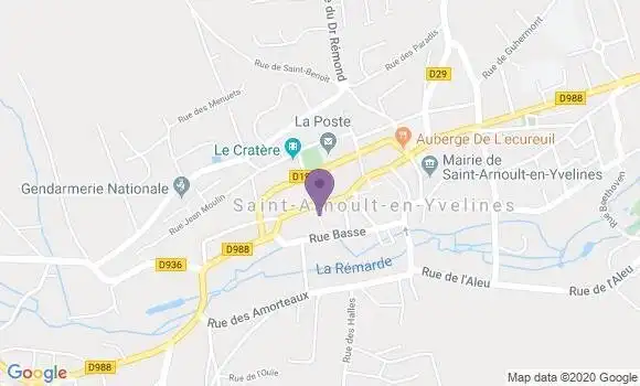 Localisation Société Générale Agence de Saint Arnoult Yvelines