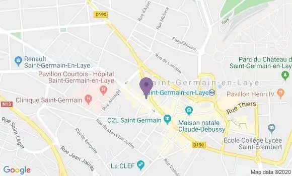 Localisation Société Générale Agence de Saint Germain en Laye Arcades