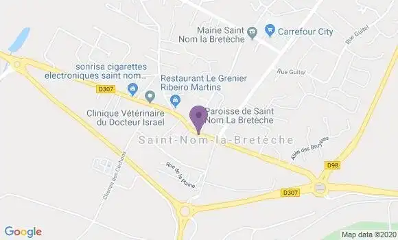 Localisation Société Générale Agence de Saint Nom la Bretèche