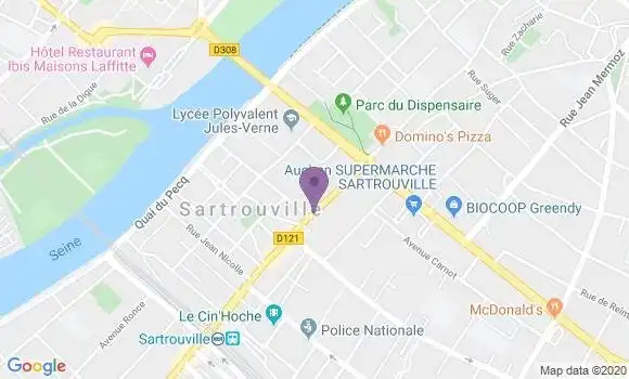 Localisation Société Générale Agence de Sartrouville