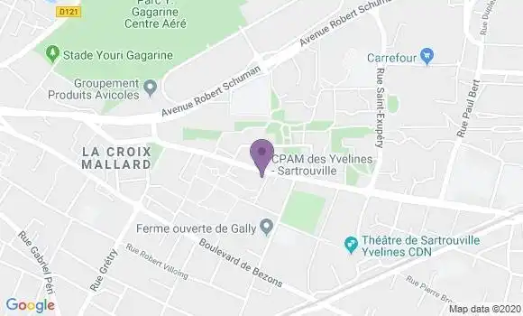 Localisation Société Générale Agence de Sartrouville Plateau