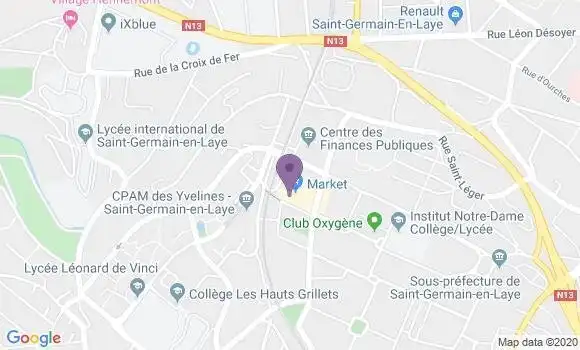 Localisation Société Générale Agence de Saint Germain en Laye Bel Air
