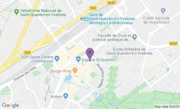 Localisation Société Générale Agence de Saint Quentin en Yvelines Florestan