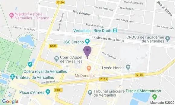 Localisation Société Générale Agence de Versailles