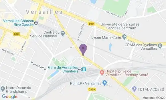 Localisation Société Générale Agence de Versailles Chantiers