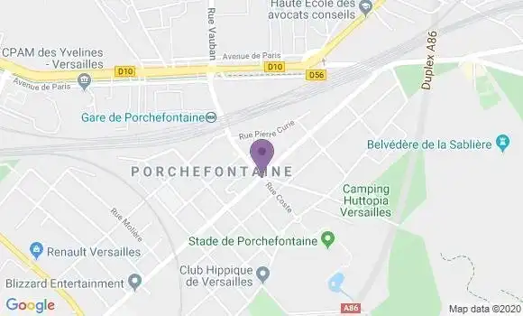 Localisation Société Générale Agence de Versailles Porchefont