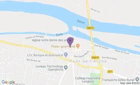 Localisation Société Générale Agence de Pont de l