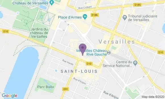 Localisation Société Générale Agence de Versailles Saint Louis