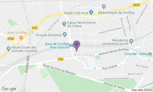 Localisation Société Générale Agence de Viroflay
