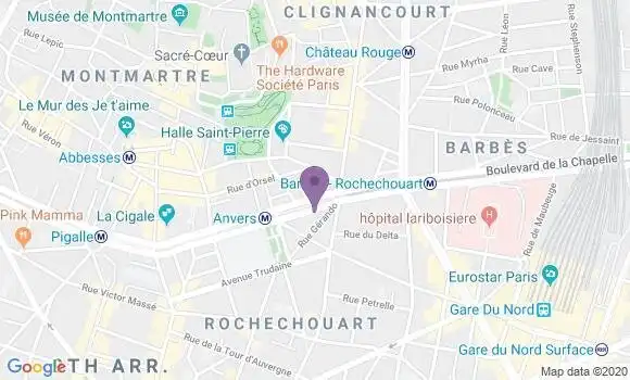 Localisation Société Générale Agence de Paris Anvers