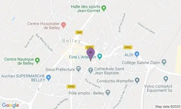 Localisation Société Générale Agence de Belley