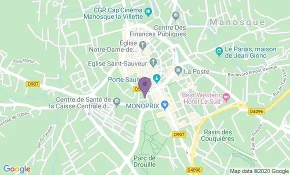 Localisation Société Générale Agence de Manosque