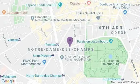 Localisation Société Générale Agence de Paris Assas