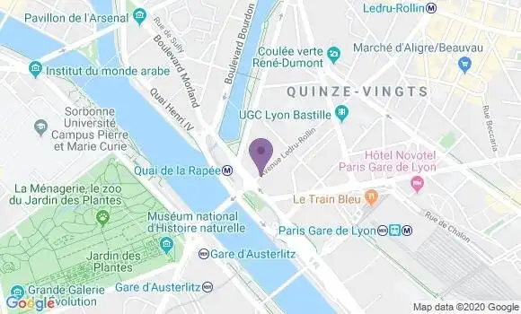 Localisation Société Générale Agence de Paris Bercy