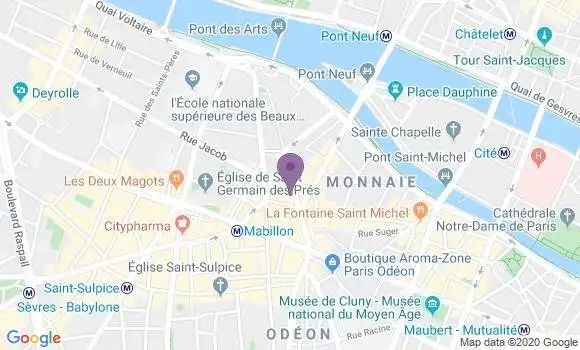 Localisation Société Générale Agence de Paris Buci