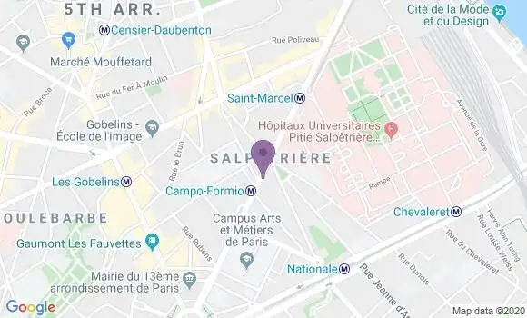 Localisation Société Générale Agence de Paris Campo Formio